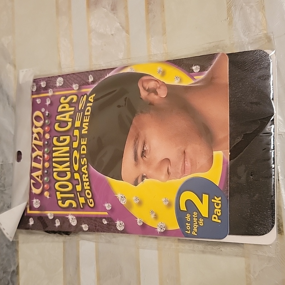 Calypso Stocking Caps Pack of Two Black One Size New Sealed